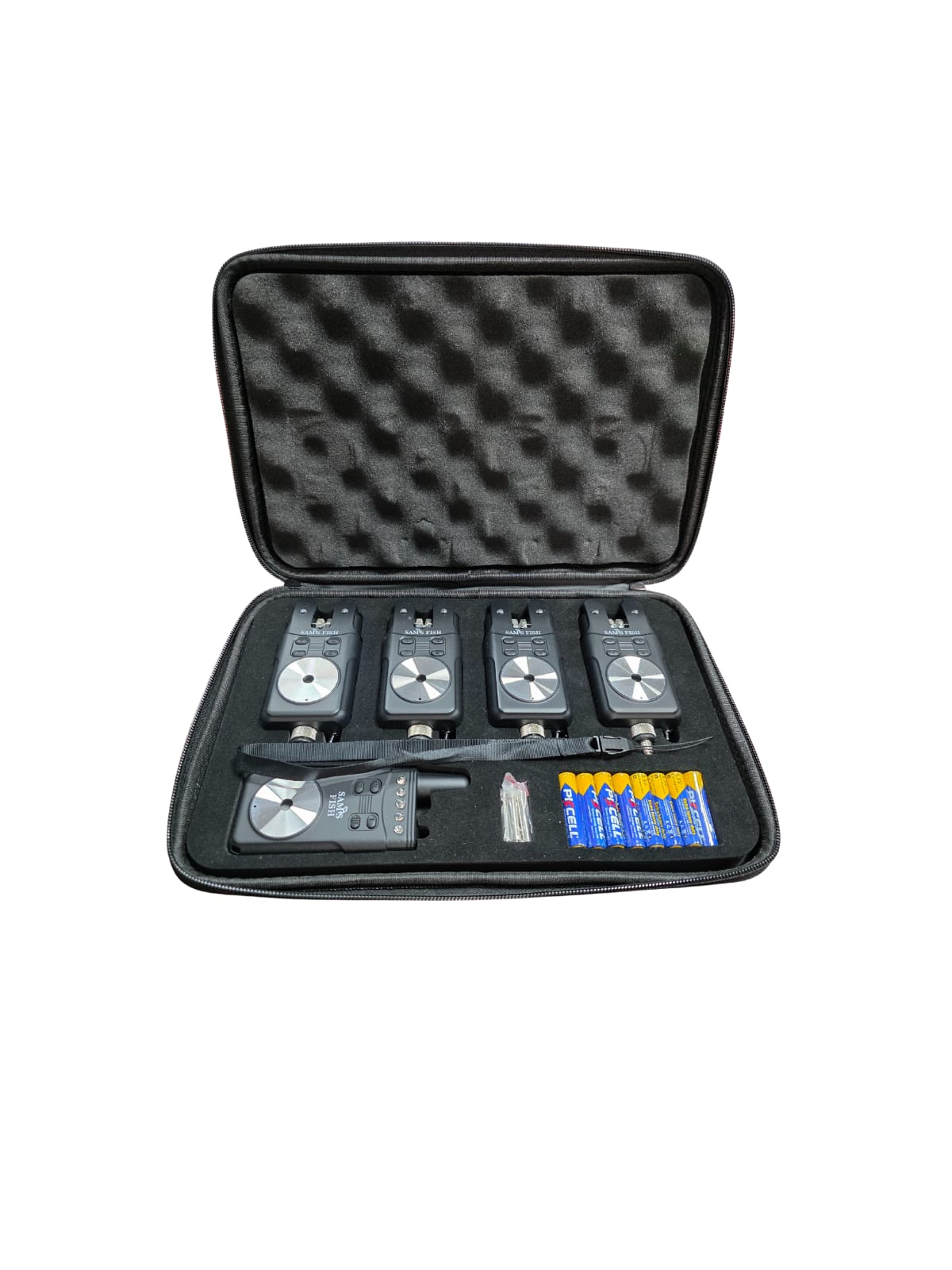 סט זמזמים אלקטרוניים לקרפיונים עם שלט ונרתיק קשיח